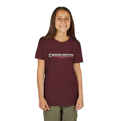 Youth Tee — "Carburetor Army" Racing Logo Shirt