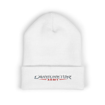 Cuffed Beanie — Carburetor Army Embroidered Logo Winter Hat