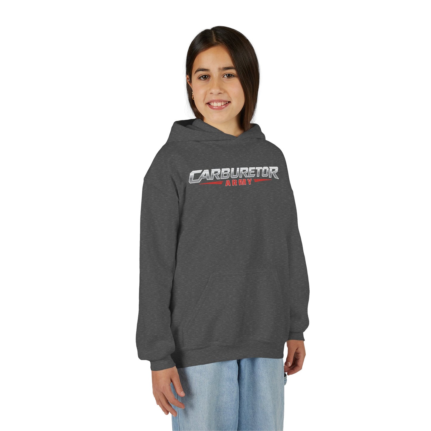 Youth Hoodie — "Carburetor Army" Logo Pullover