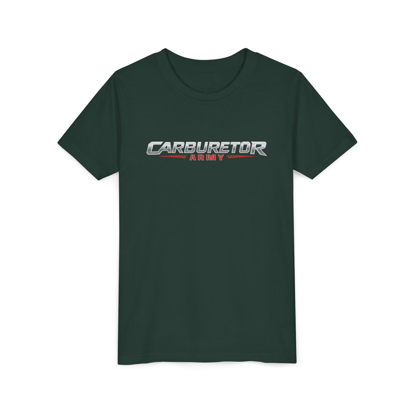 Youth Tee — "Carburetor Army" Racing Logo Shirt