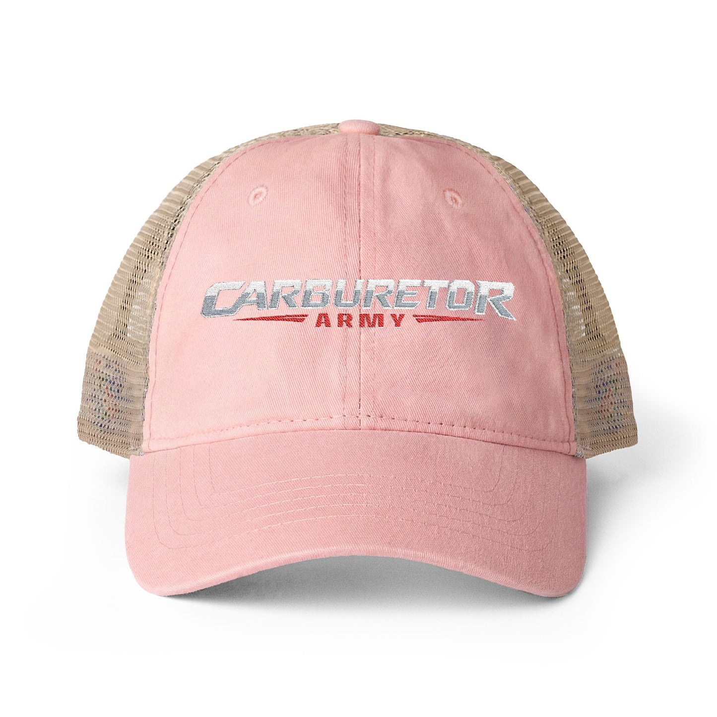 Women's Washed Mesh-Back Cap with pony tail hole