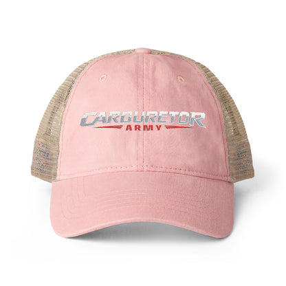 Women's Washed Mesh-Back Cap with pony tail hole