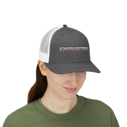 Survivor Embroidered Trucker Cap — Distressed Patriotic Snapback