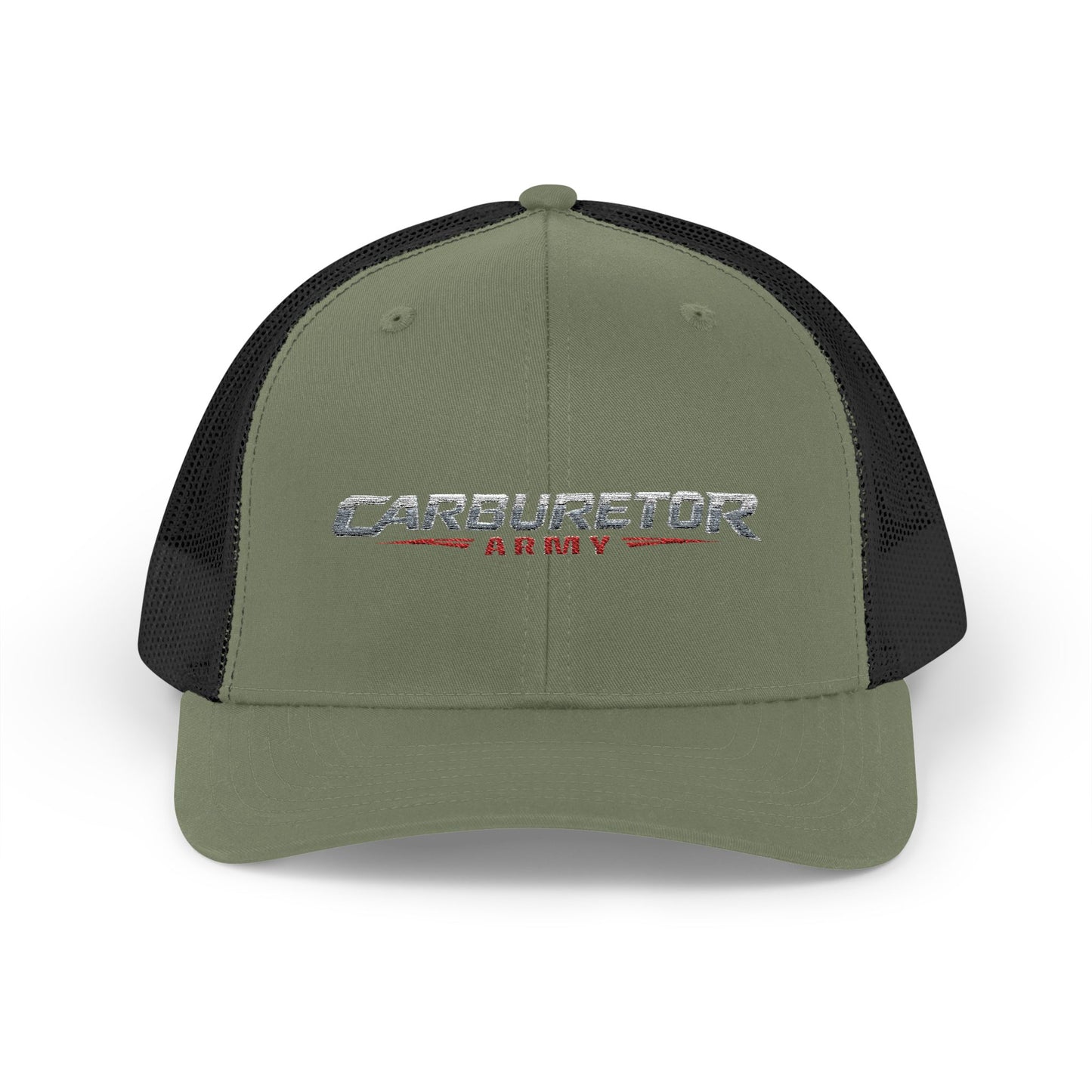 Survivor Embroidered Trucker Cap — Distressed Patriotic Snapback