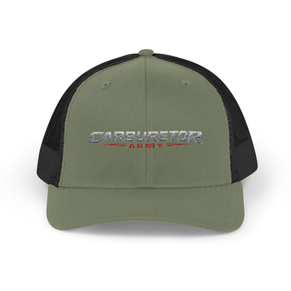 Survivor Embroidered Trucker Cap — Distressed Patriotic Snapback