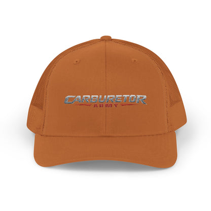 Survivor Embroidered Trucker Cap — Distressed Patriotic Snapback