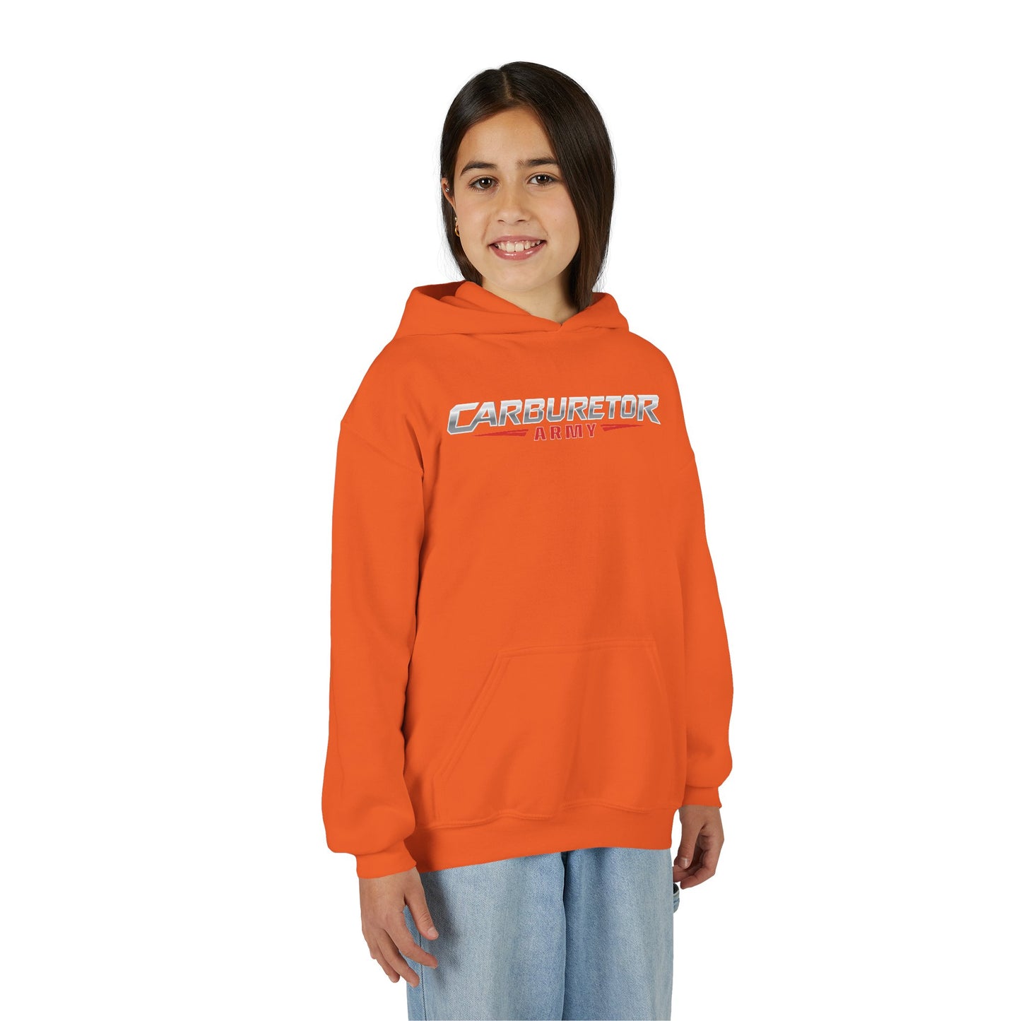 Youth Hoodie — "Carburetor Army" Logo Pullover