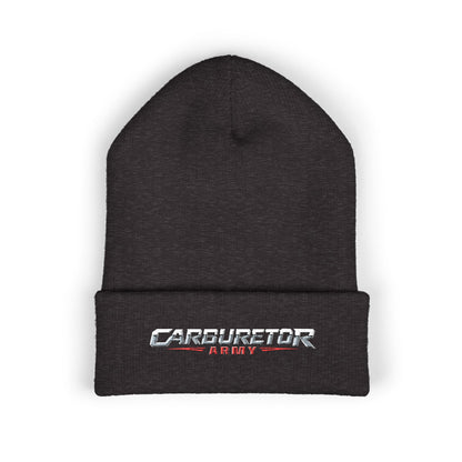 Cuffed Beanie — Carburetor Army Embroidered Logo Winter Hat