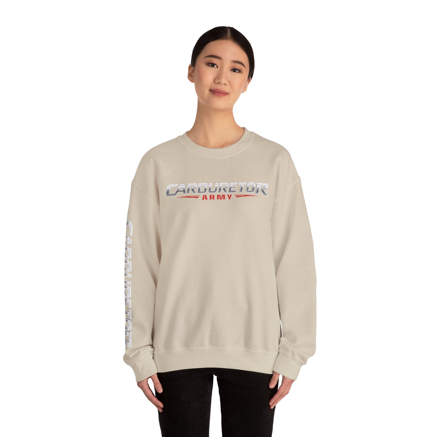Crewneck Sweatshirt — “caburetor army”