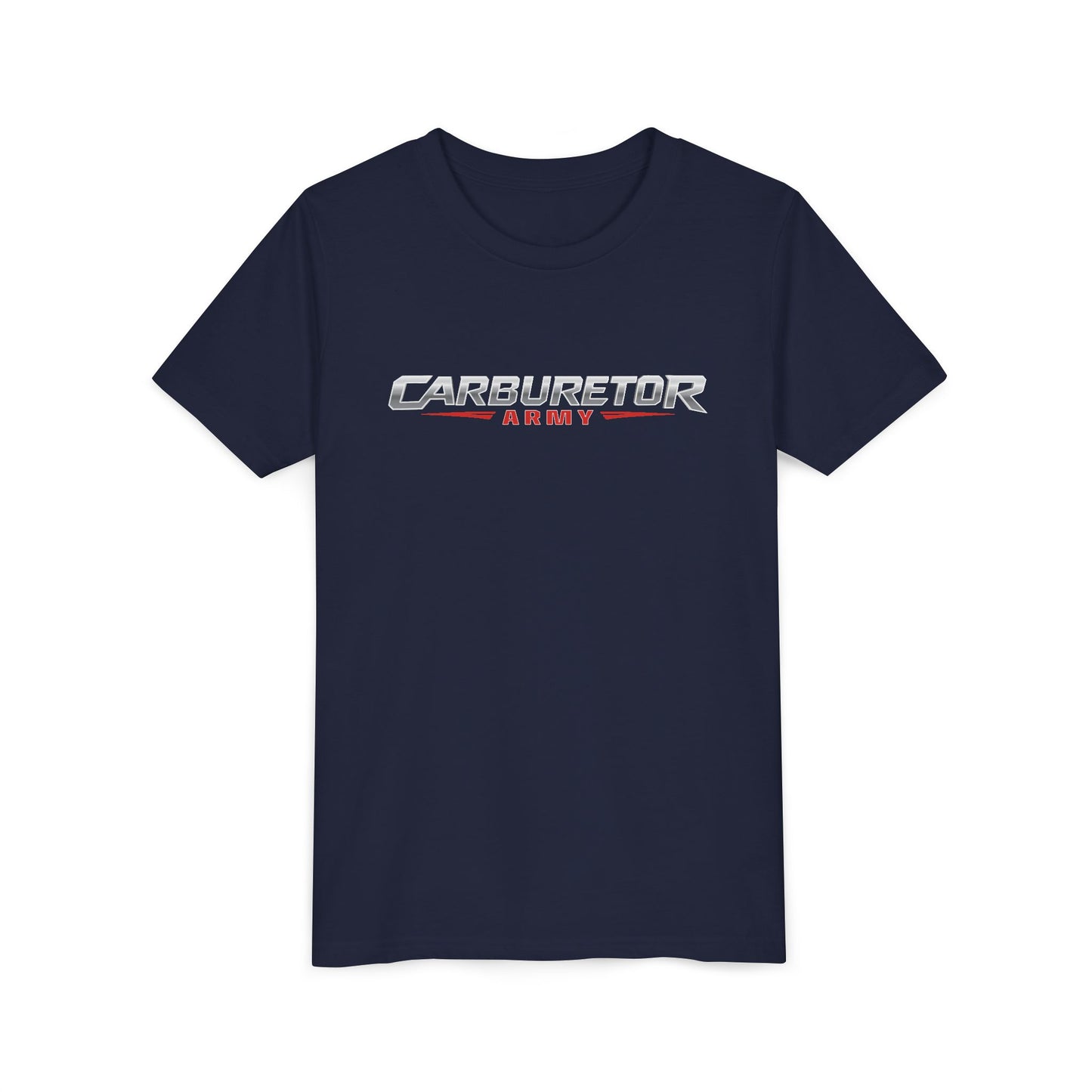 Youth Tee — "Carburetor Army" Racing Logo Shirt