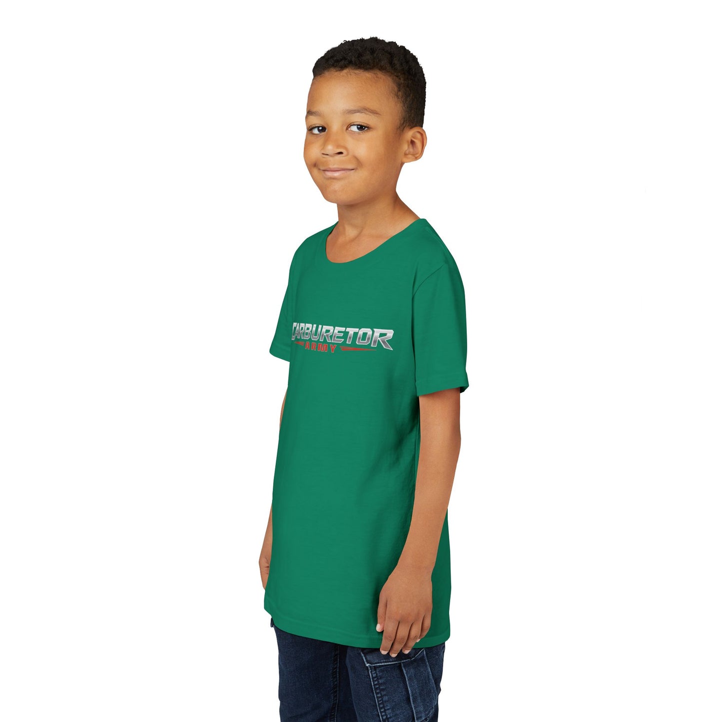Youth Tee — "Carburetor Army" Racing Logo Shirt