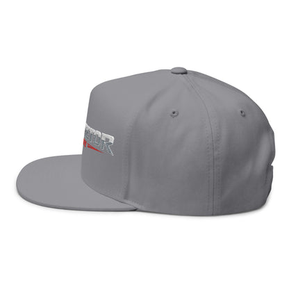Flat Bill Cap — "Carburetor Army" Embroidered Snapback Hat