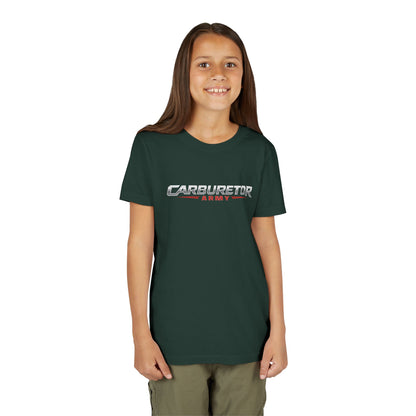 Youth Tee — "Carburetor Army" Racing Logo Shirt