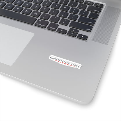 Carburetor Army Kiss-Cut Sticker — Automotive Logo Decal for Laptops & Gear