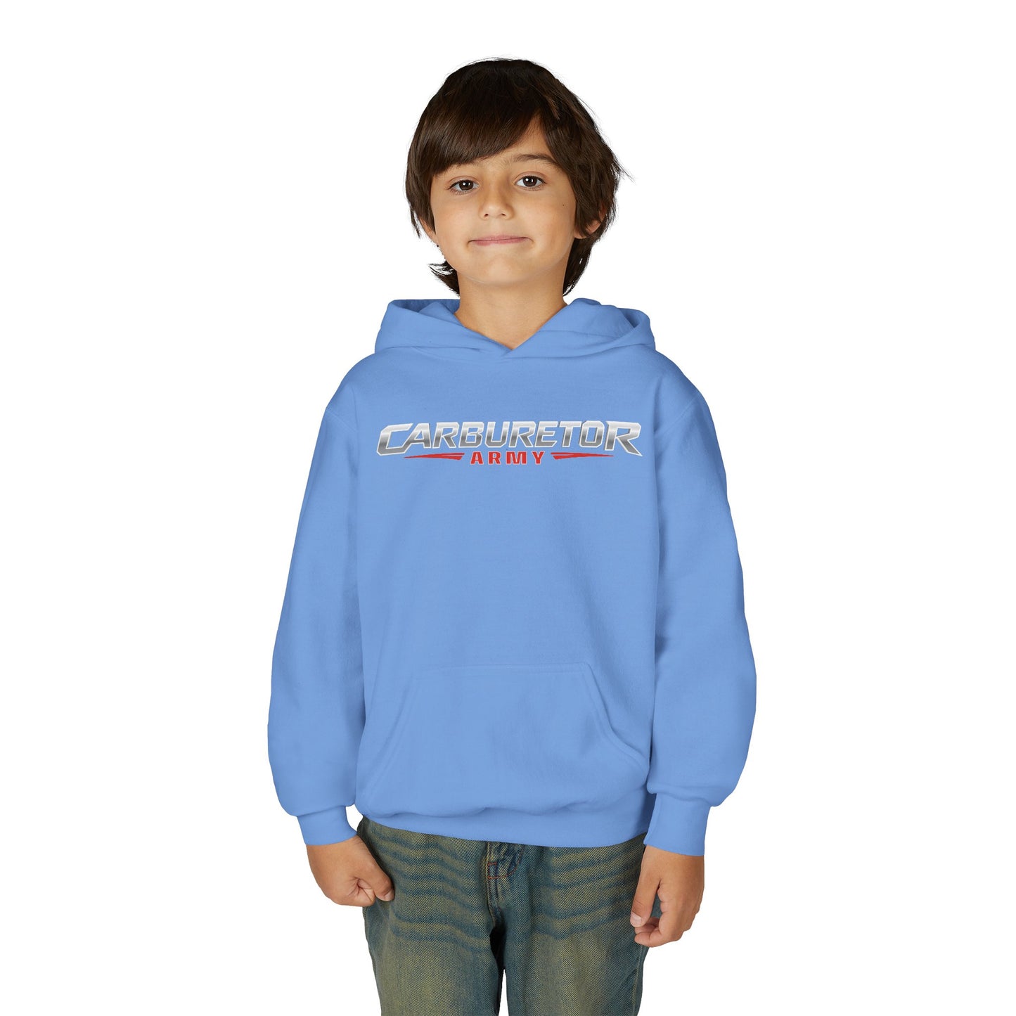 Youth Hoodie — "Carburetor Army" Logo Pullover
