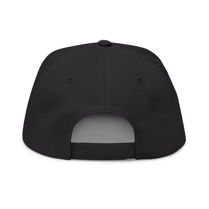 Flat Bill Cap — "Carburetor Army" Embroidered Snapback Hat