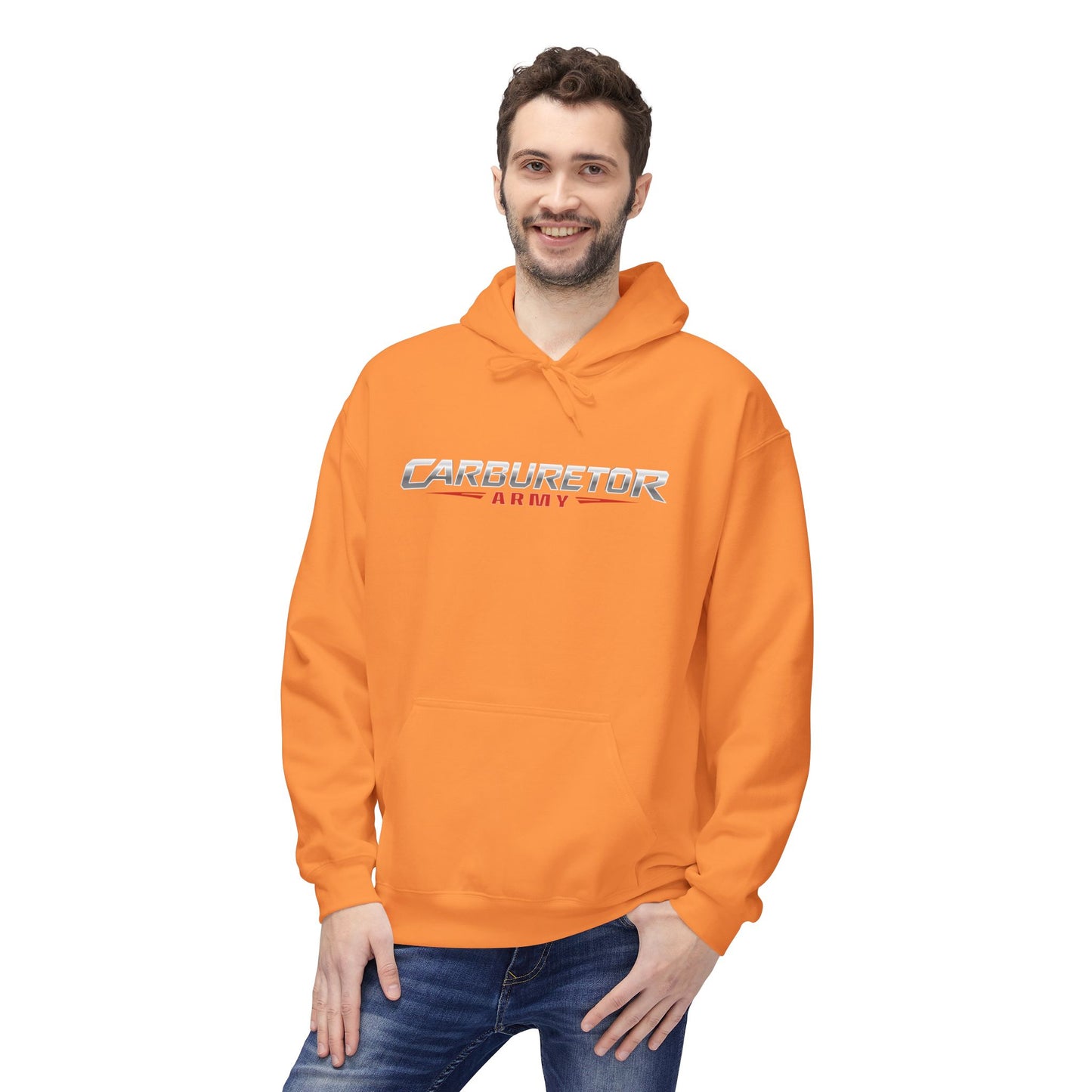 Hoodie - "Carburetor Army" Minimal Logo Pullover