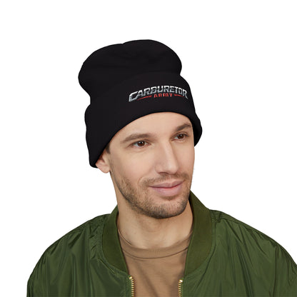 Cuffed Beanie — Carburetor Army Embroidered Logo Winter Hat