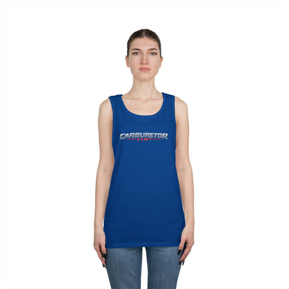 Carburetor Remix Tank Top — Minimalist Retro Racing Logo Tank