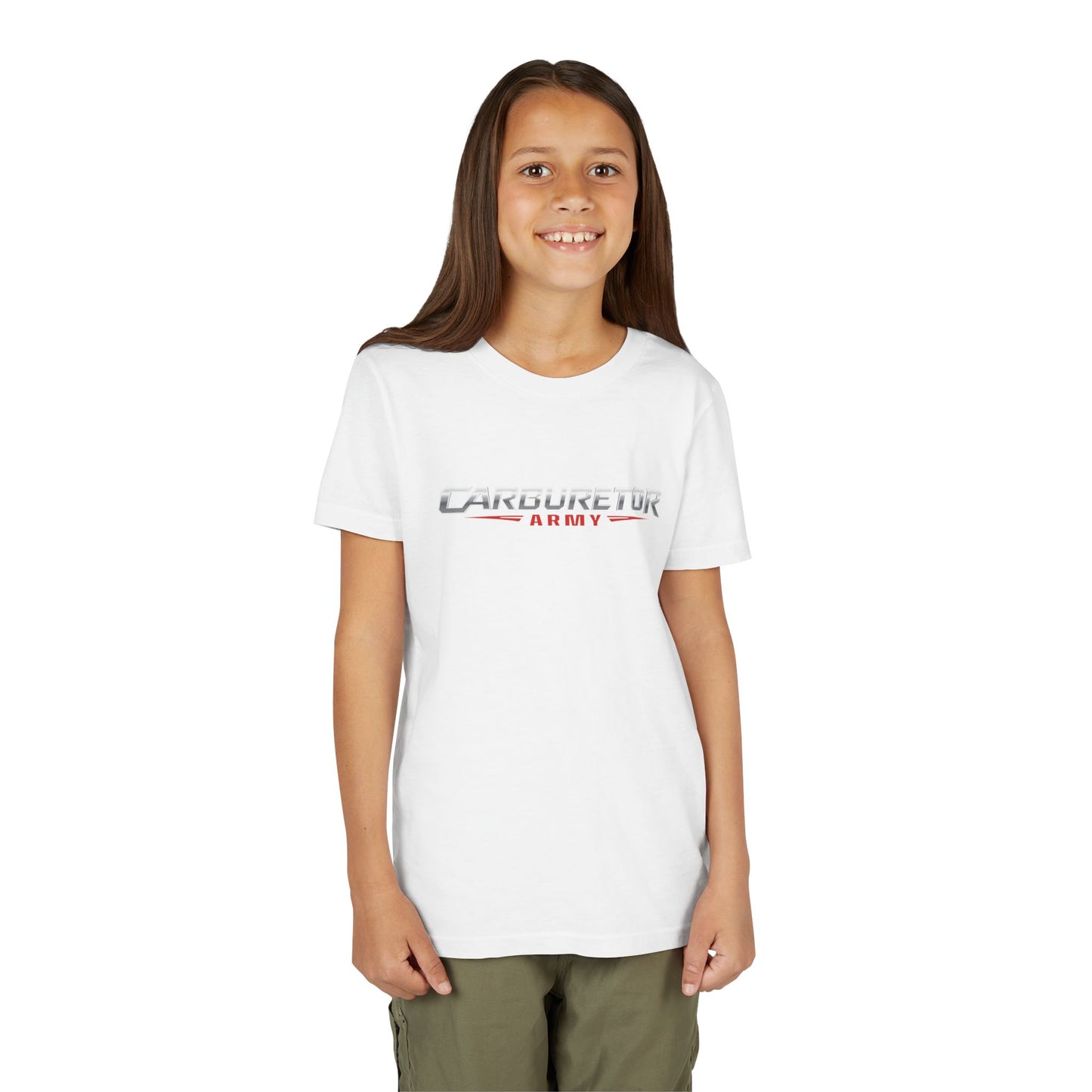Youth Tee — "Carburetor Army" Racing Logo Shirt