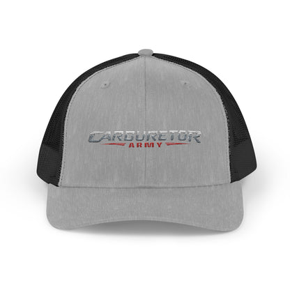 Survivor Embroidered Trucker Cap — Distressed Patriotic Snapback