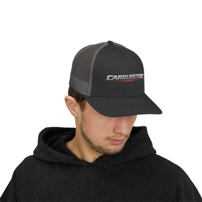Survivor Embroidered Trucker Cap — Distressed Patriotic Snapback
