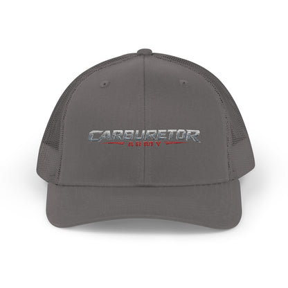 Survivor Embroidered Trucker Cap — Distressed Patriotic Snapback