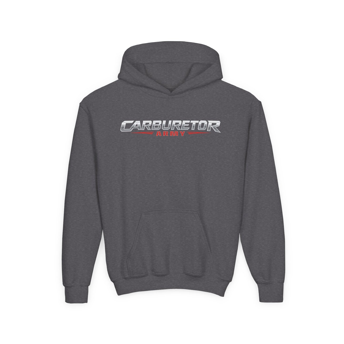 Youth Hoodie — "Carburetor Army" Logo Pullover