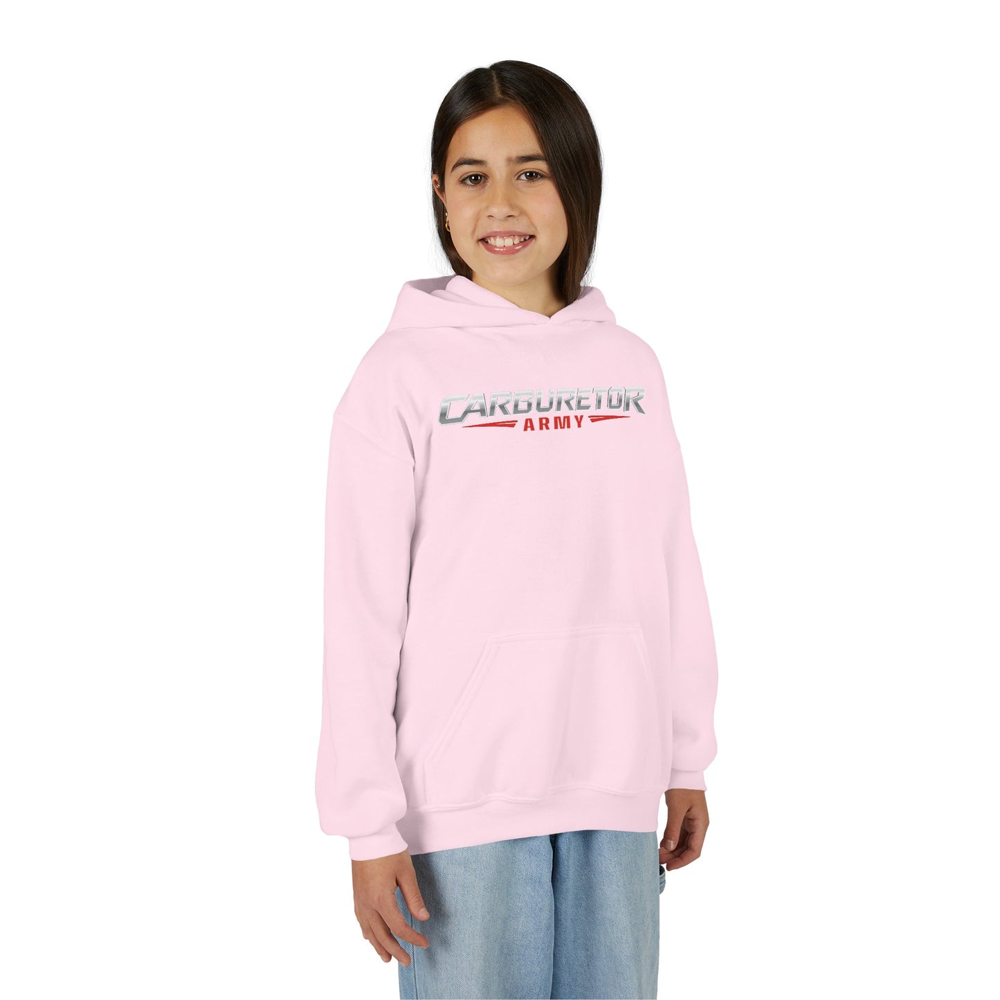 Youth Hoodie — "Carburetor Army" Logo Pullover