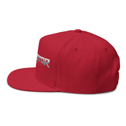 Flat Bill Cap — "Carburetor Army" Embroidered Snapback Hat
