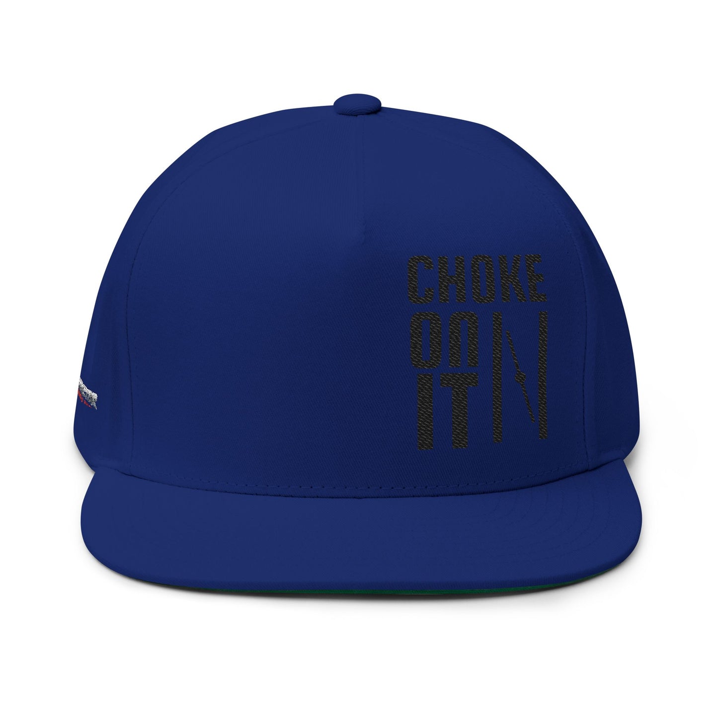 Flat bill cap ''Choke on it'' Embroidered snapback