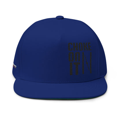Flat bill cap ''Choke on it'' Embroidered snapback