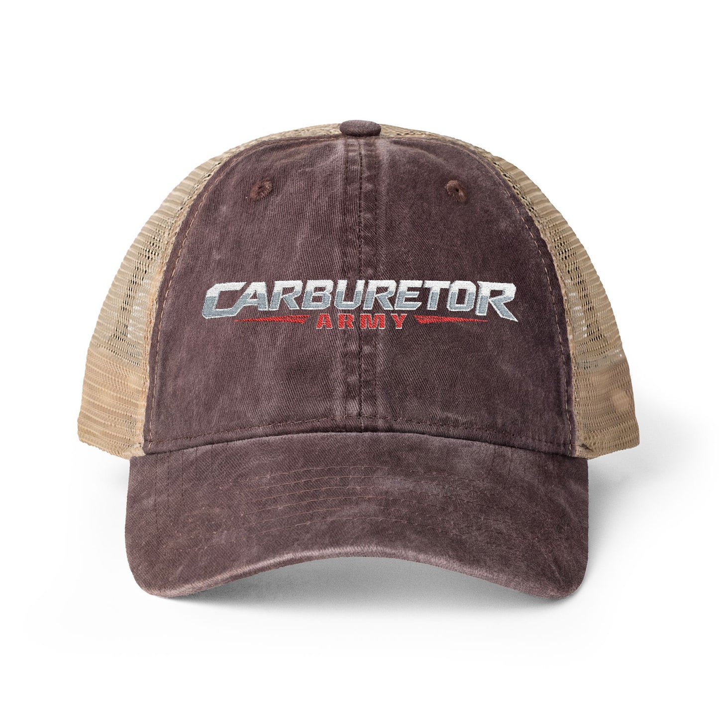 Women's Washed Mesh-Back Cap with pony tail hole