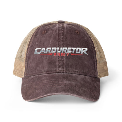 Women's Washed Mesh-Back Cap with pony tail hole