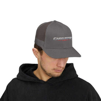 Survivor Embroidered Trucker Cap — Distressed Patriotic Snapback