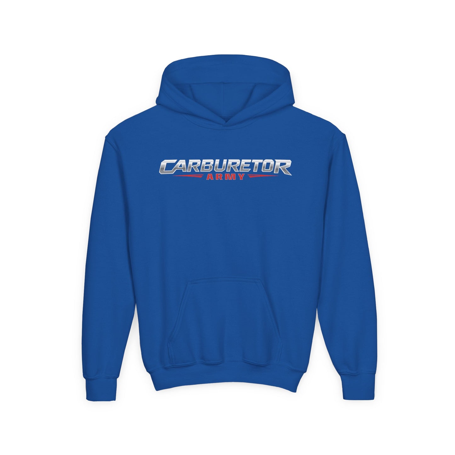 Youth Hoodie — "Carburetor Army" Logo Pullover