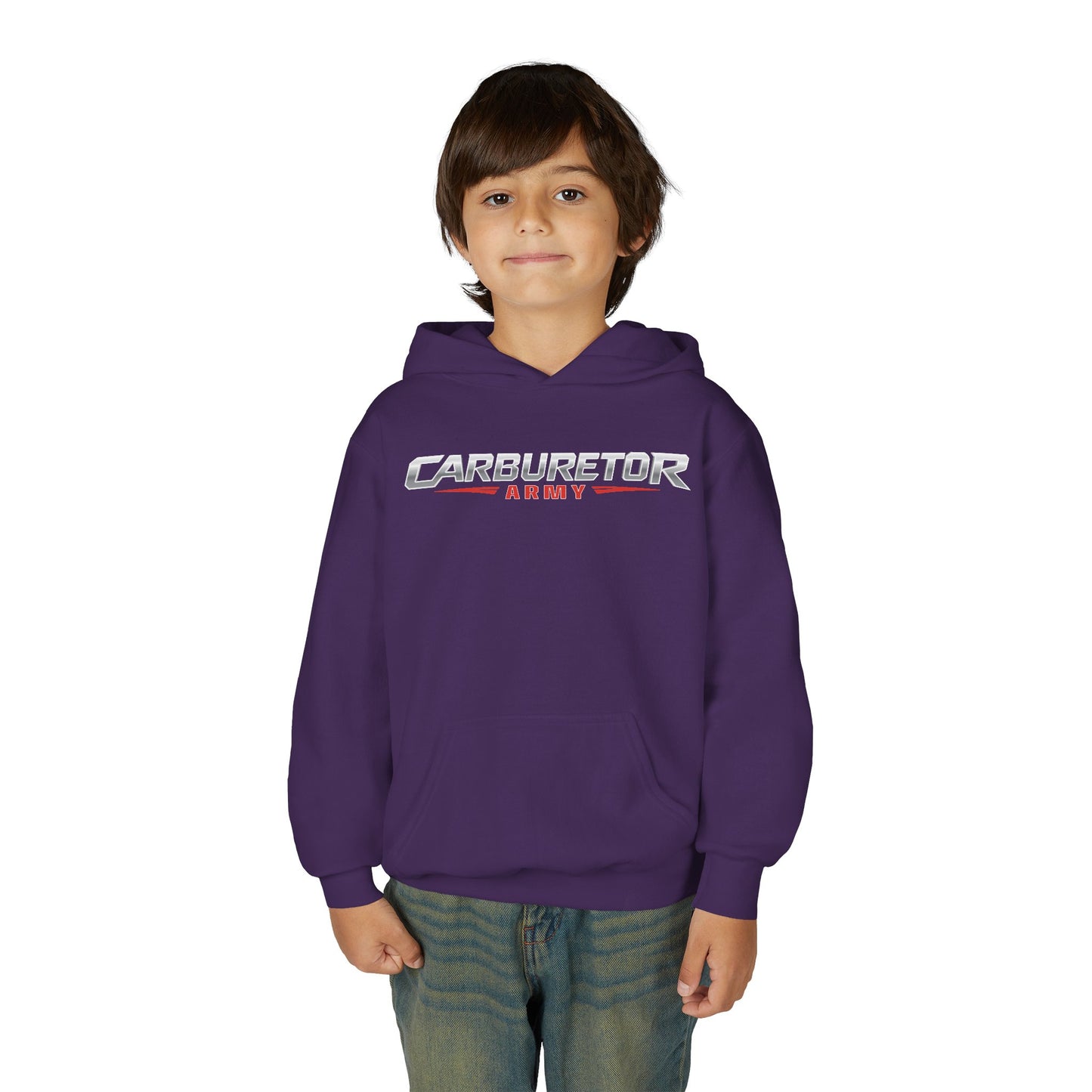 Youth Hoodie — "Carburetor Army" Logo Pullover