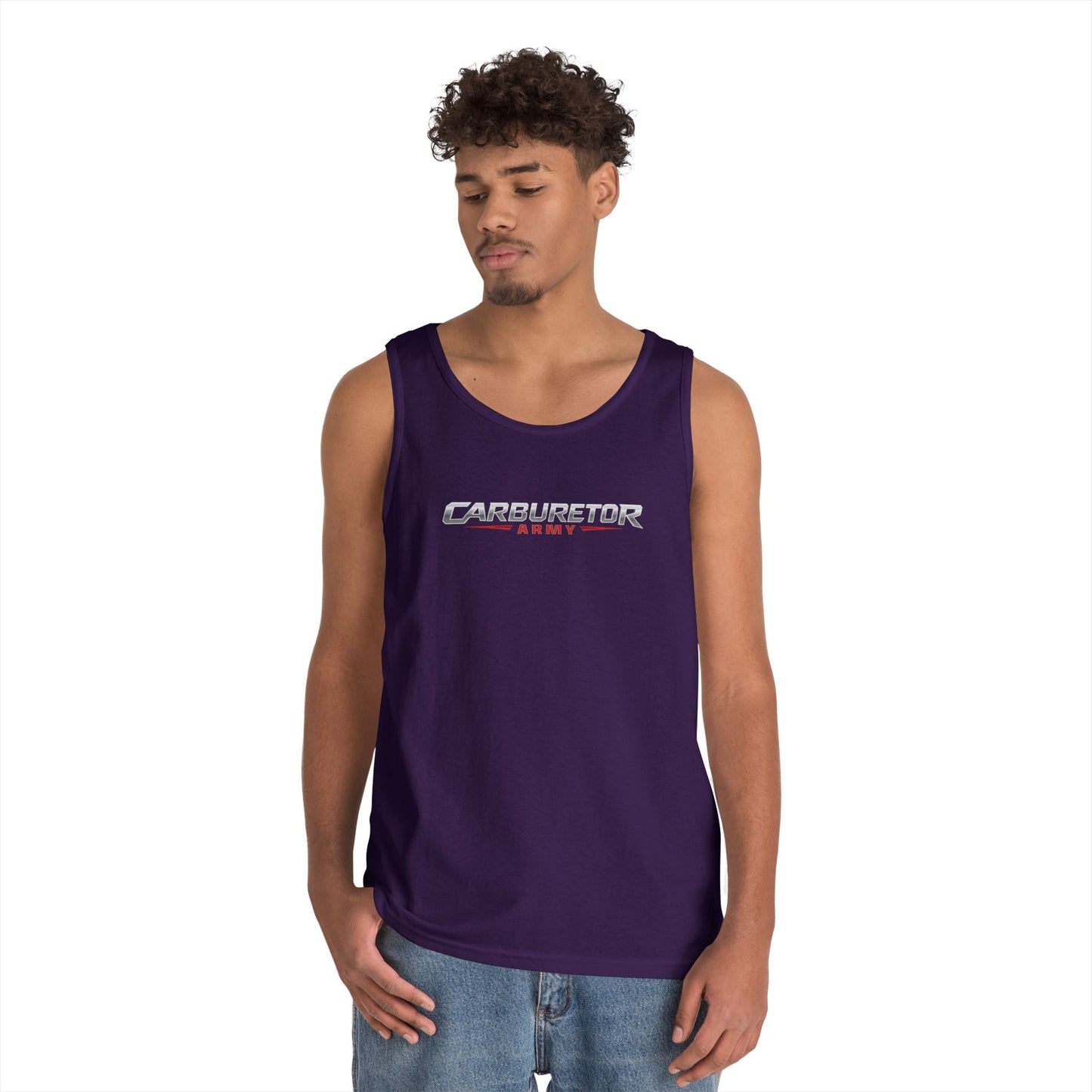 Carburetor Remix Tank Top — Minimalist Retro Racing Logo Tank