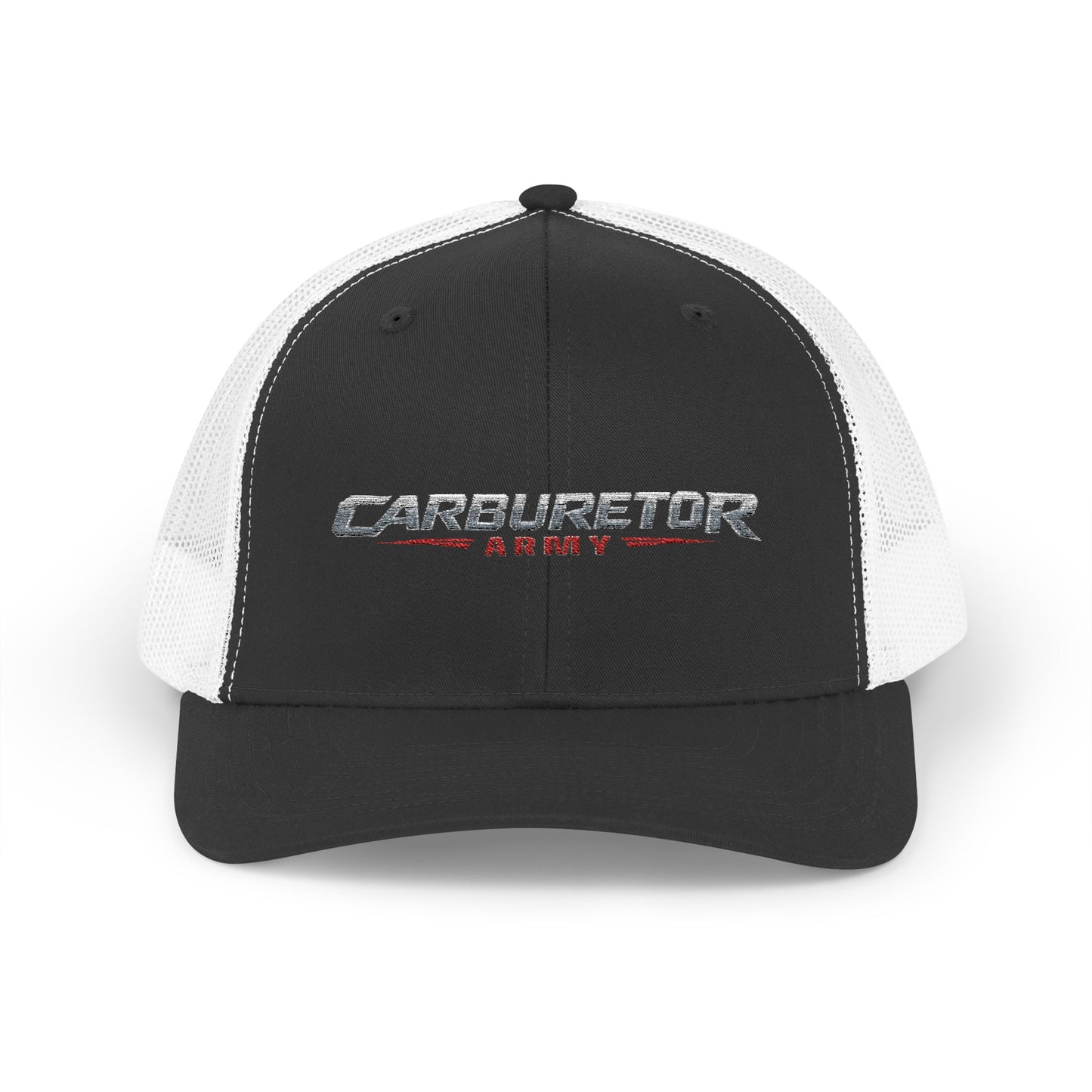 Survivor Embroidered Trucker Cap — Distressed Patriotic Snapback