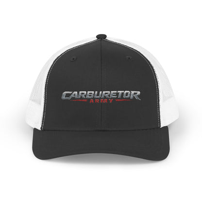 Survivor Embroidered Trucker Cap — Distressed Patriotic Snapback