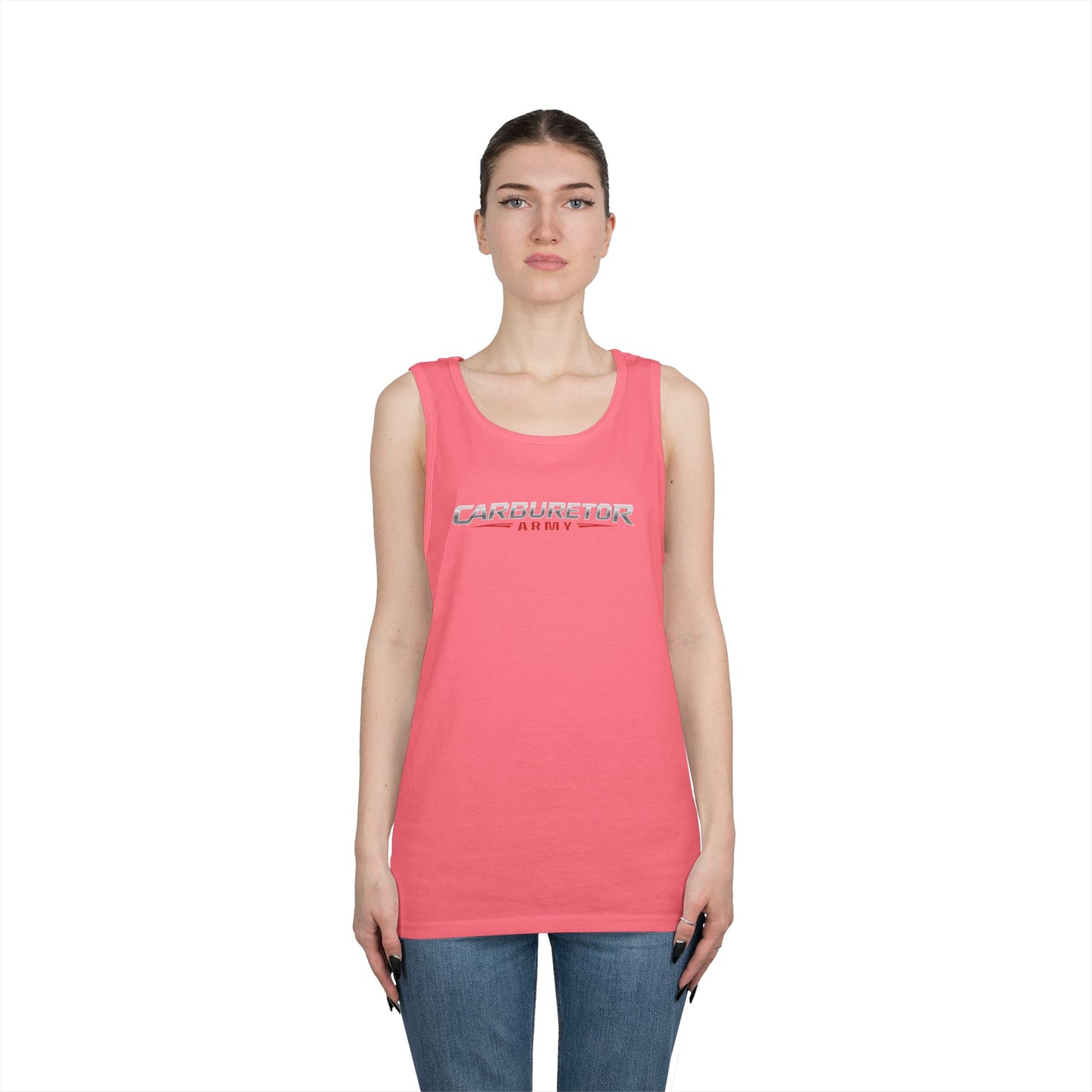 Carburetor Remix Tank Top — Minimalist Retro Racing Logo Tank