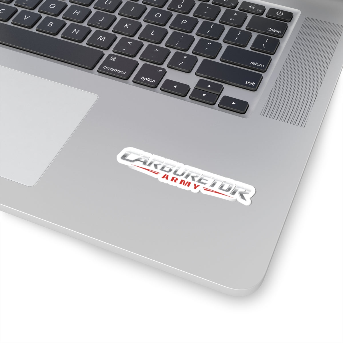 Carburetor Army Kiss-Cut Sticker — Automotive Logo Decal for Laptops & Gear