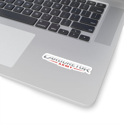 Carburetor Army Kiss-Cut Sticker — Automotive Logo Decal for Laptops & Gear