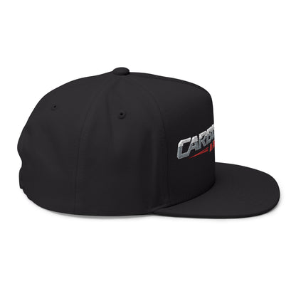 Flat Bill Cap — "Carburetor Army" Embroidered Snapback Hat