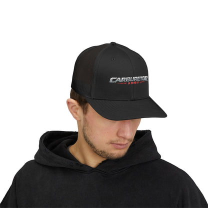 Survivor Embroidered Trucker Cap — Distressed Patriotic Snapback