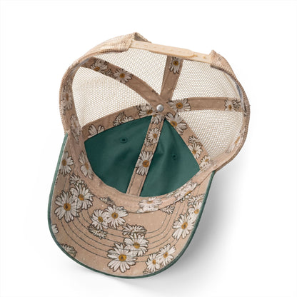 Women's Washed Mesh-Back Cap with pony tail hole