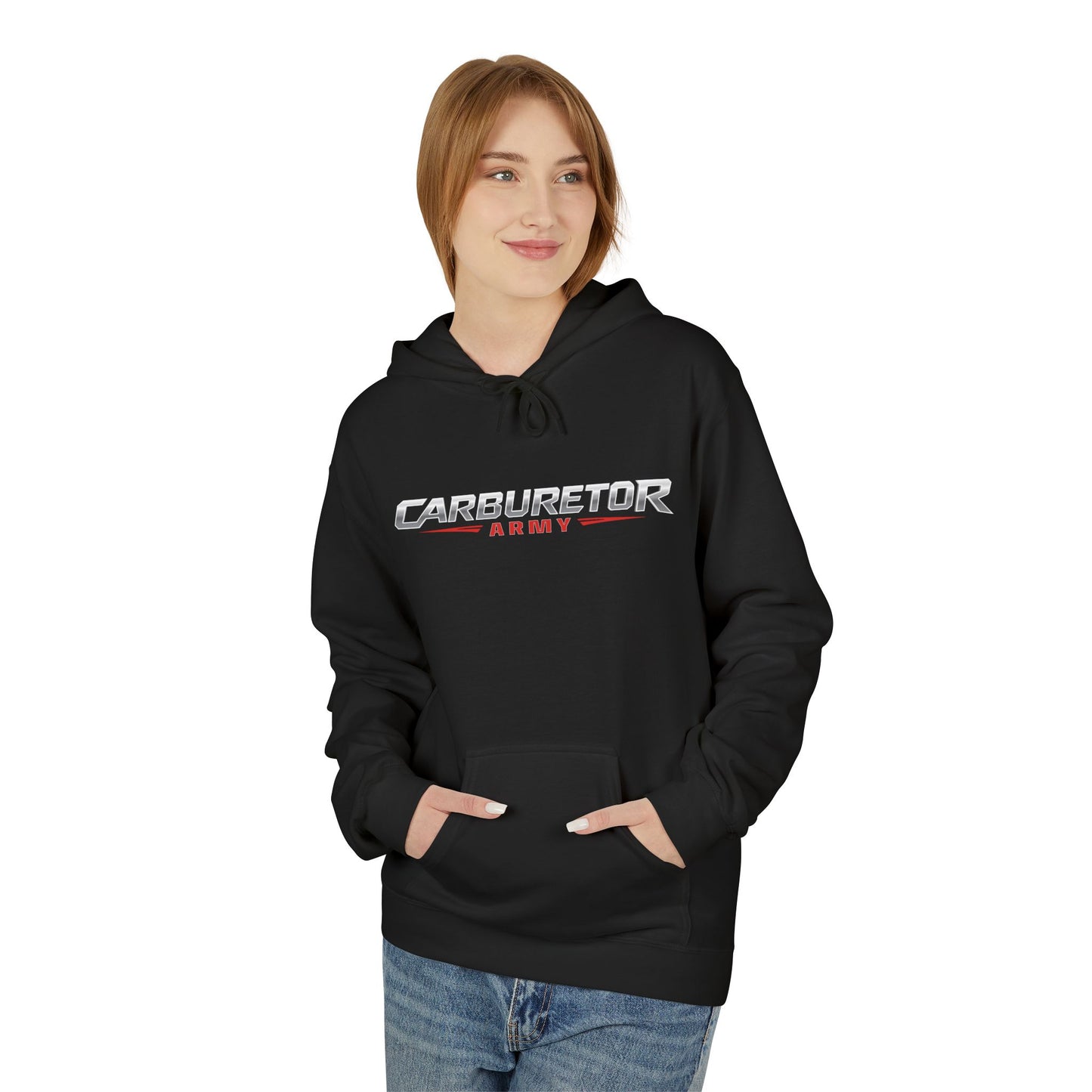 Hoodie - "Carburetor Army" Minimal Logo Pullover