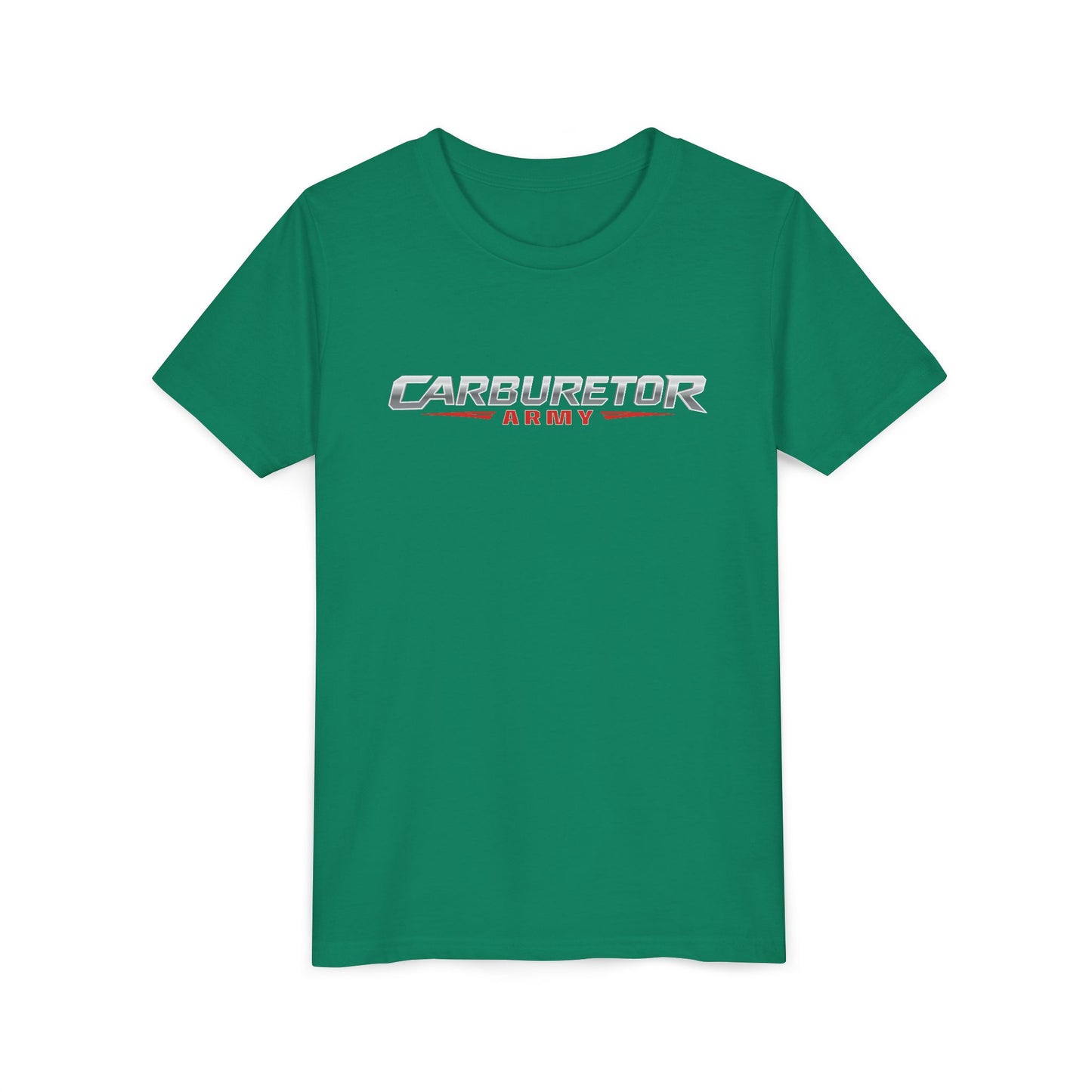 Youth Tee — "Carburetor Army" Racing Logo Shirt