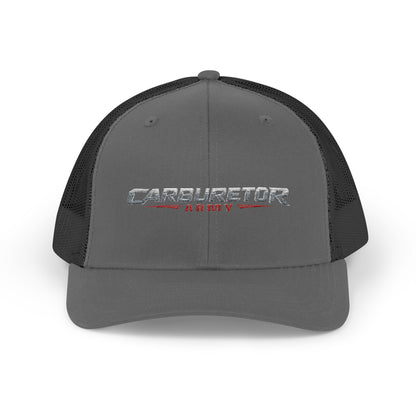 Survivor Embroidered Trucker Cap — Distressed Patriotic Snapback