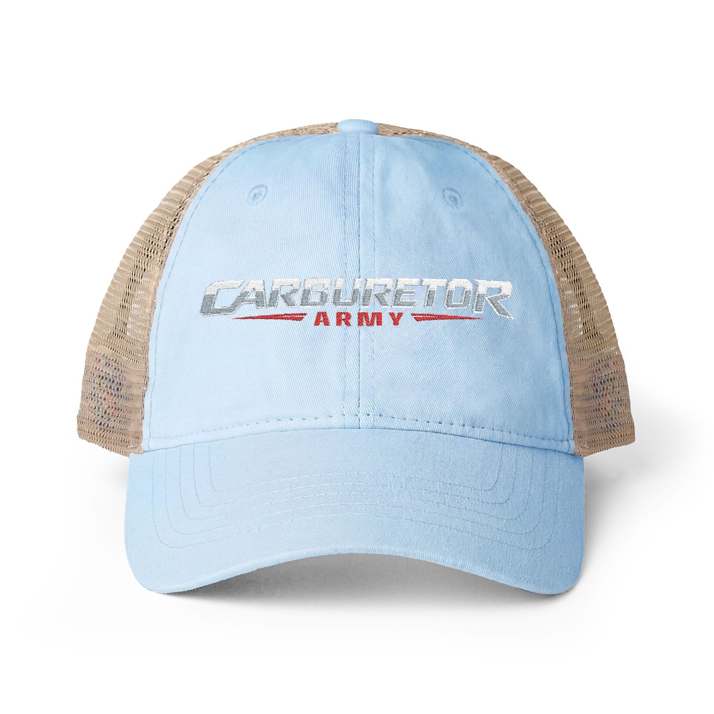 Women's Washed Mesh-Back Cap with pony tail hole